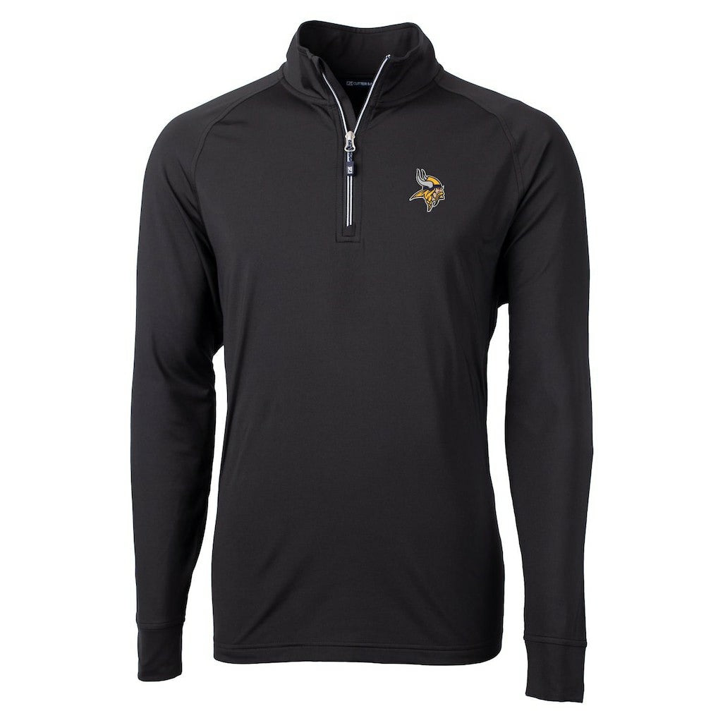 NFL Minnesota Vikings Cutter & Buck Big & Tall Adapt Eco Knit Quarter-Zip Pullover Jacket