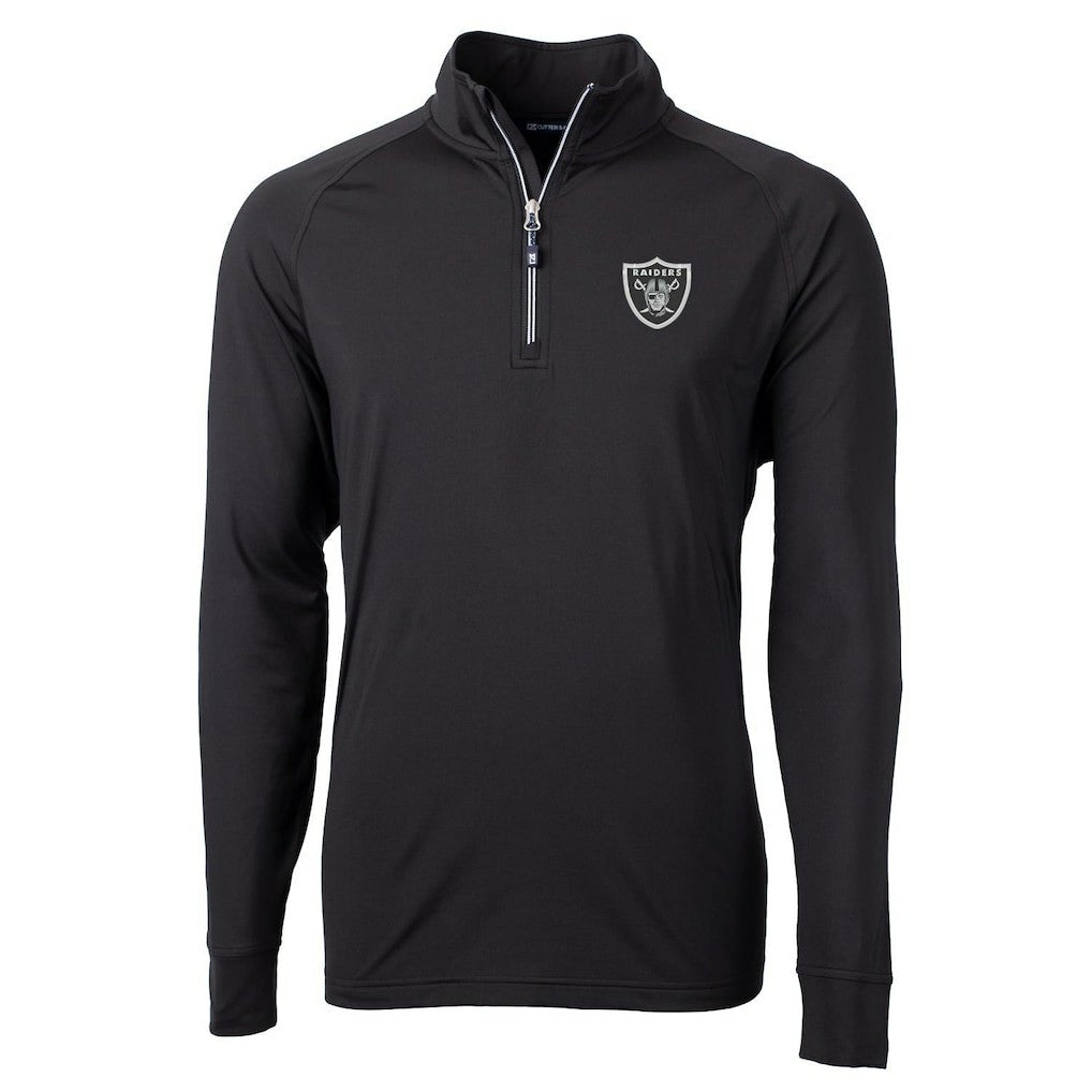 NFL Las Vegas Raiders Cutter & Buck Big & Tall Adapt Eco Knit Quarter-Zip Pullover Jacket