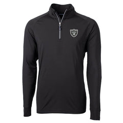 NFL Las Vegas Raiders Cutter & Buck Big & Tall Adapt Eco Knit Quarter-Zip Pullover Jacket