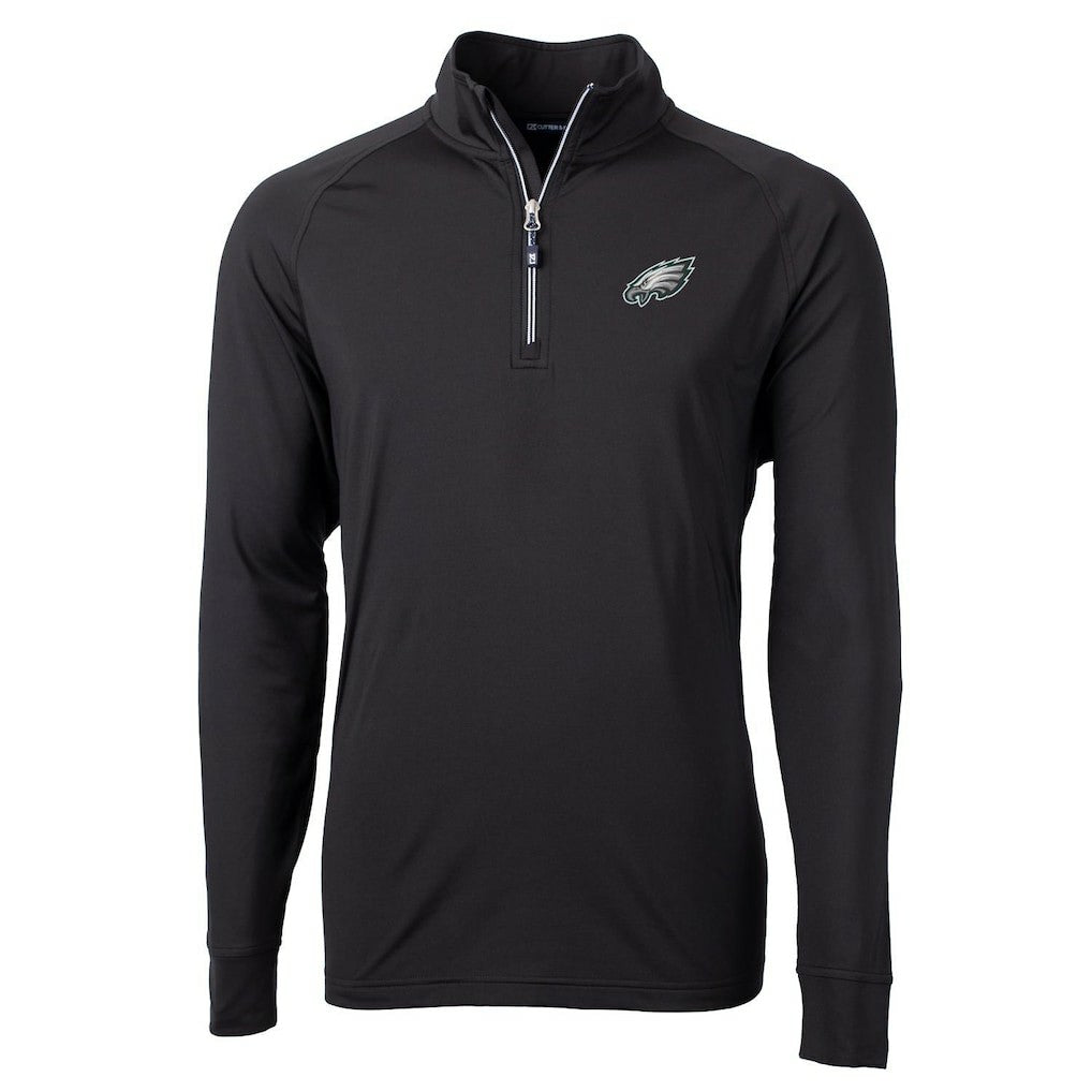 NFL Philadelphia Eagles Cutter & Buck Big & Tall Adapt Eco Knit Quarter-Zip Pullover Jacket