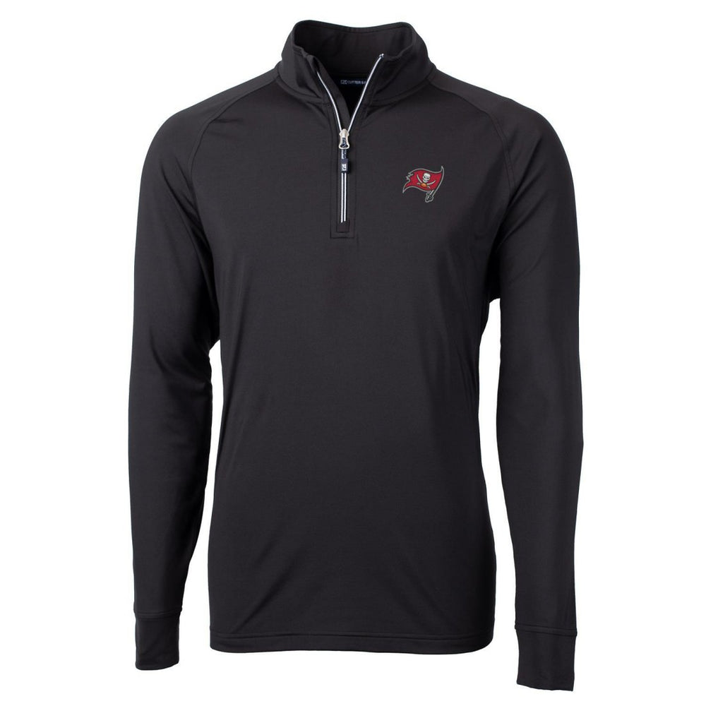 NFL Tampa Bay Buccaneers Cutter & Buck Big & Tall Adapt Eco Knit Quarter-Zip Pullover Jacket