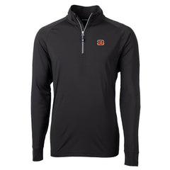 NFL Cincinnati Bengals Cutter & Buck Big & Tall Adapt Eco Knit Quarter-Zip Pullover Jacket