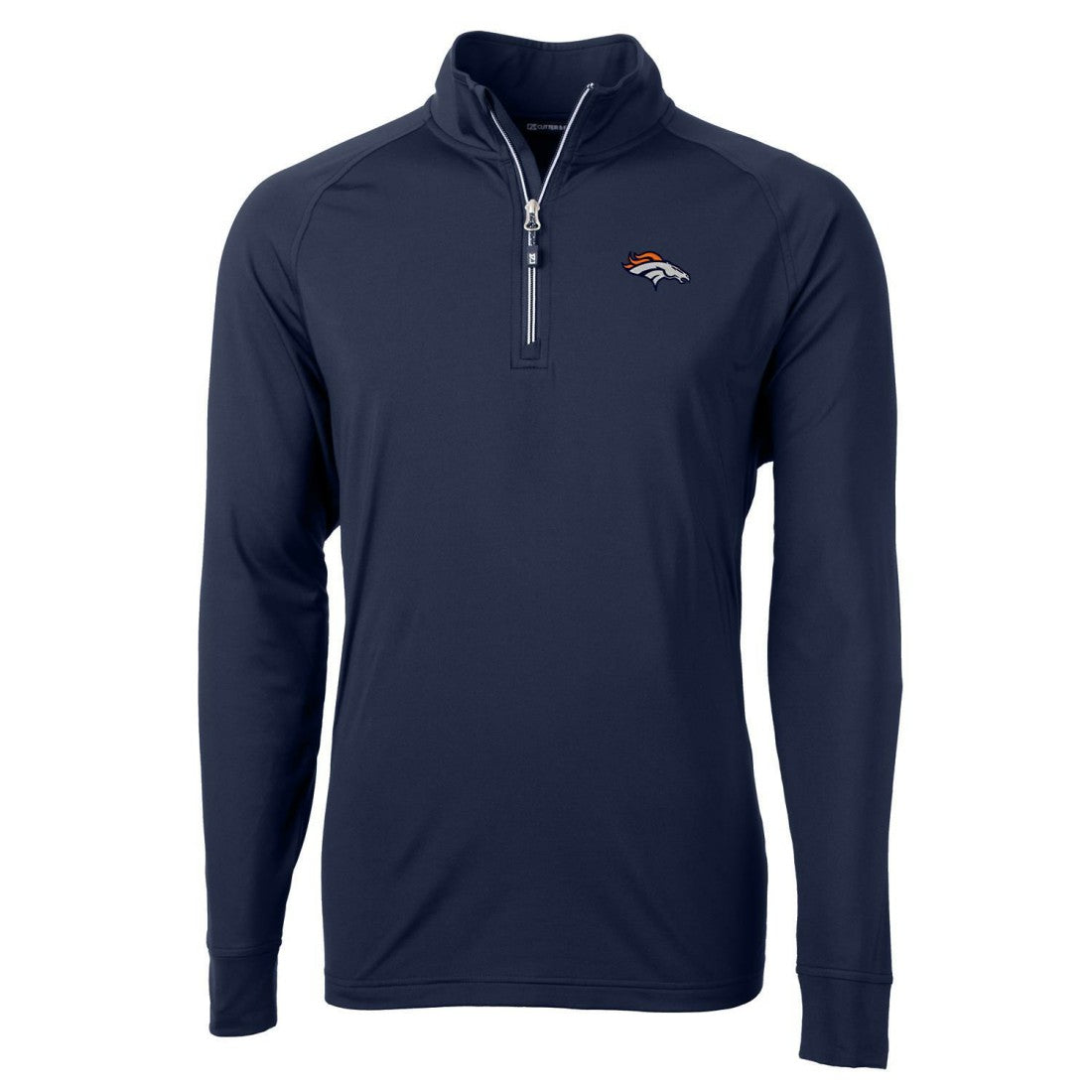 NFL Denver Broncos Cutter & Buck Big & Tall Adapt Eco Knit Quarter-Zip Pullover Jacket
