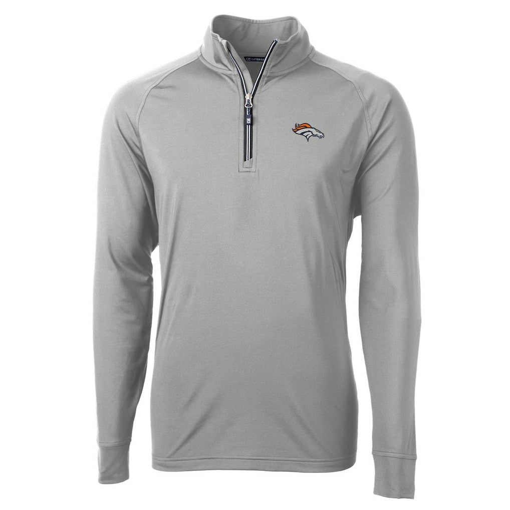 NFL Denver Broncos Cutter & Buck Big & Tall Adapt Eco Knit Quarter-Zip Pullover Jacket