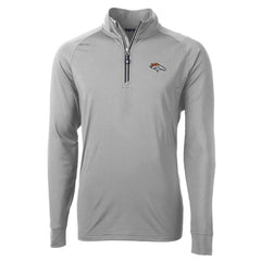 NFL Denver Broncos Cutter & Buck Big & Tall Adapt Eco Knit Quarter-Zip Pullover Jacket
