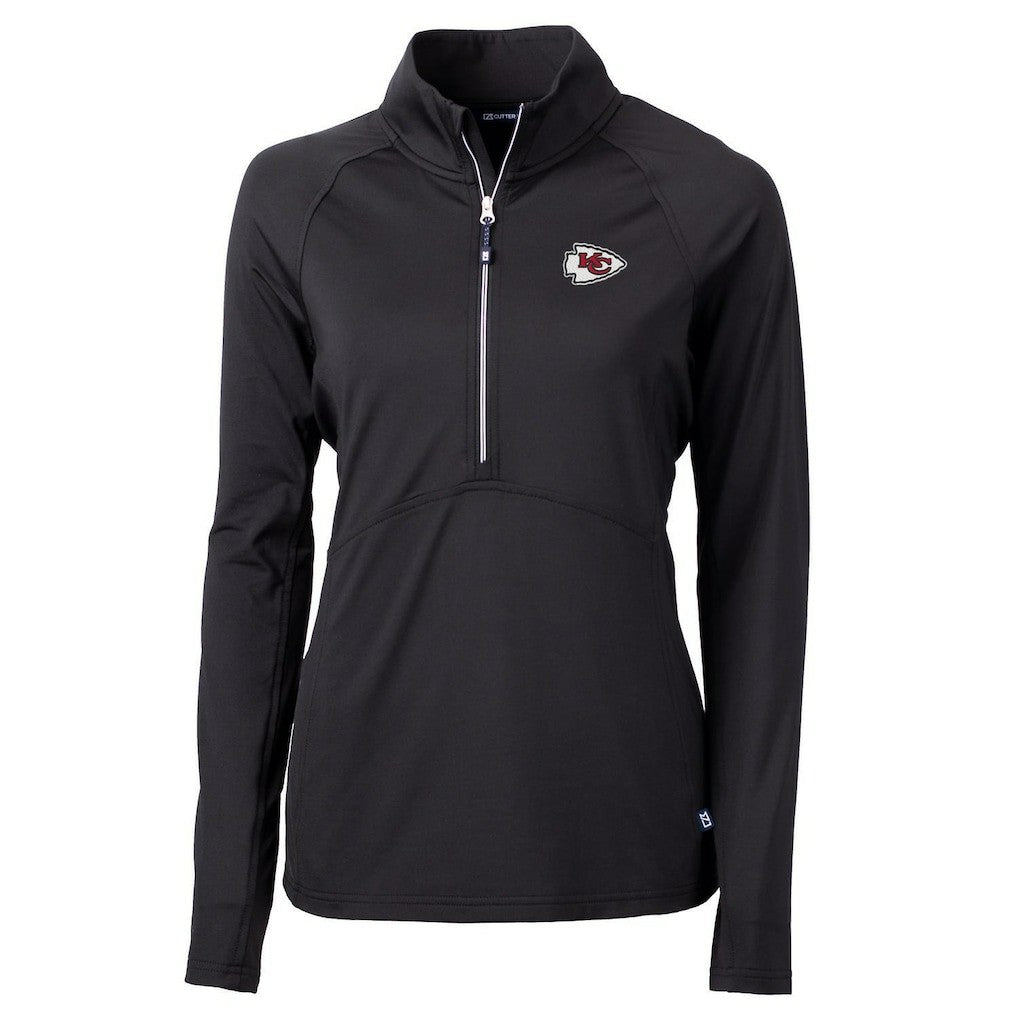 NFL Kansas City Chiefs Cutter & Buck Women's Adapt Eco Knit Half-Zip Pullover Jacket