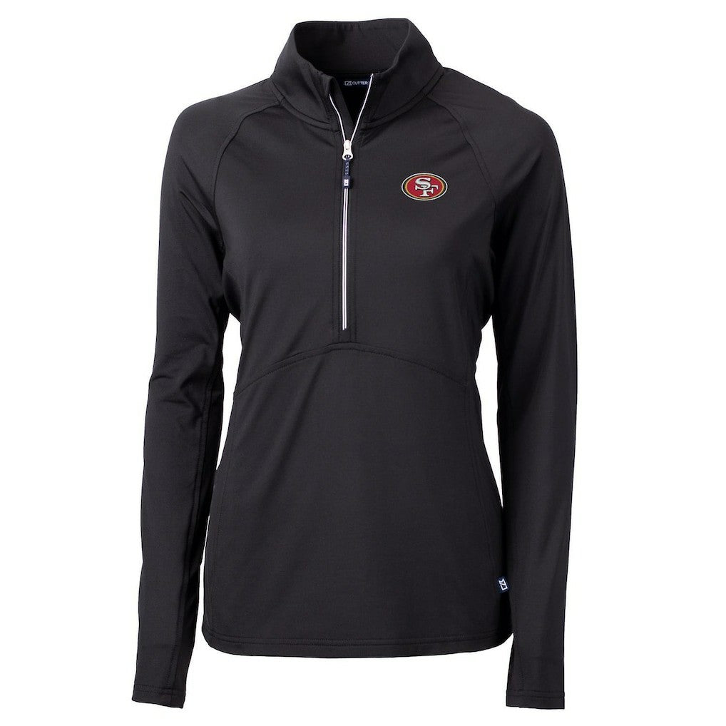 NFL San Francisco 49ers Cutter & Buck Women's Adapt Eco Knit Half-Zip Pullover Jacket