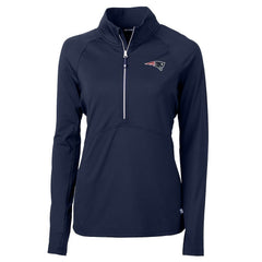 NFL New England Patriots Cutter & Buck Women's Adapt Eco Knit Half-Zip Pullover Jacket