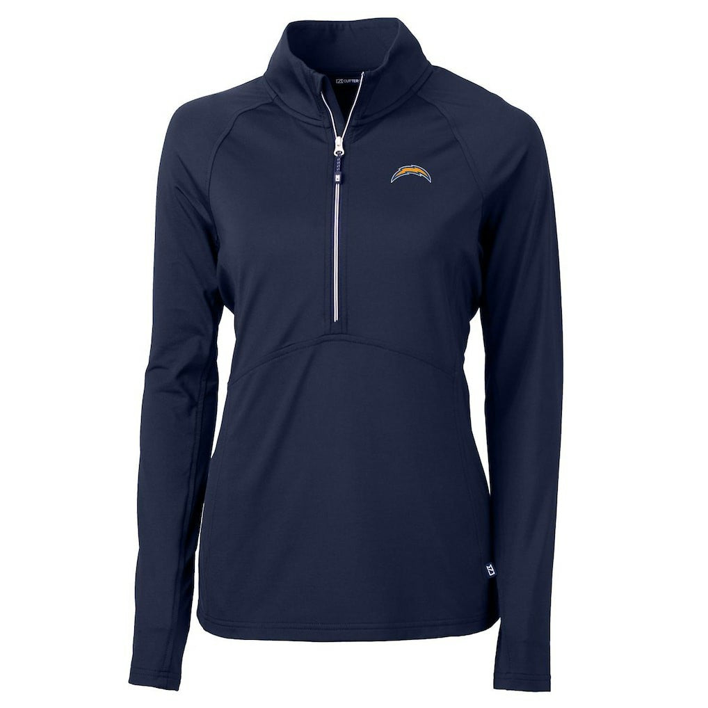 NFL Los Angeles Chargers Cutter & Buck Women's Adapt Eco Knit Half-Zip Pullover Jacket
