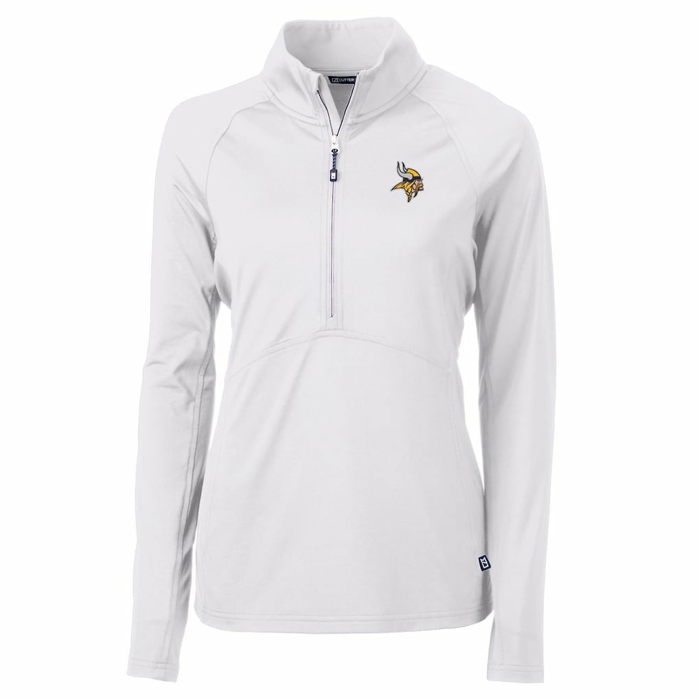 NFL Minnesota Vikings Cutter & Buck Women's Adapt Eco Knit Half-Zip Pullover Jacket