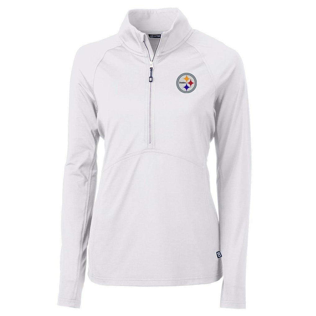 NFL Pittsburgh Steelers Cutter & Buck Women's Adapt Eco Knit Half-Zip Pullover Jacket
