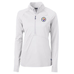 NFL Pittsburgh Steelers Cutter & Buck Women's Adapt Eco Knit Half-Zip Pullover Jacket