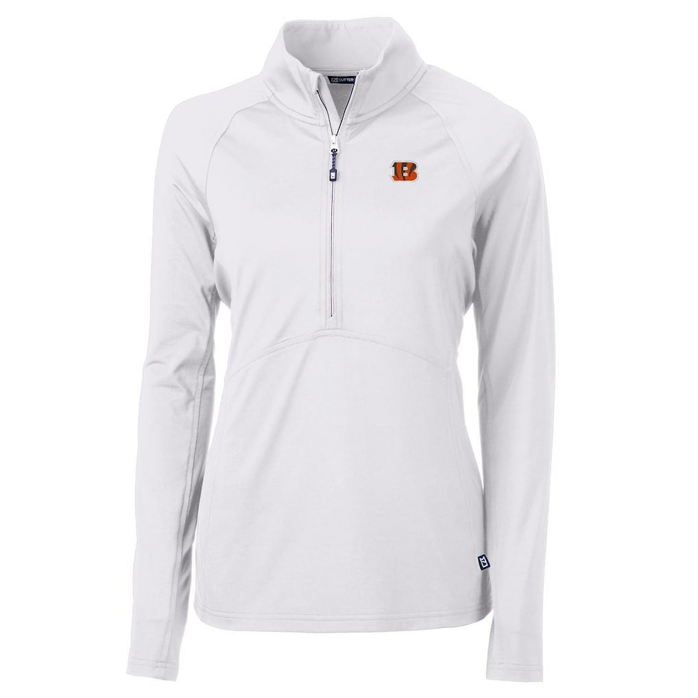 NFL Cincinnati Bengals Cutter & Buck Women's Adapt Eco Knit Half-Zip Pullover Jacket
