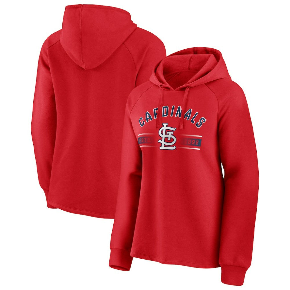 St. Louis Cardinals Women's Perfect Play Raglan Pullover Hoodie - Red