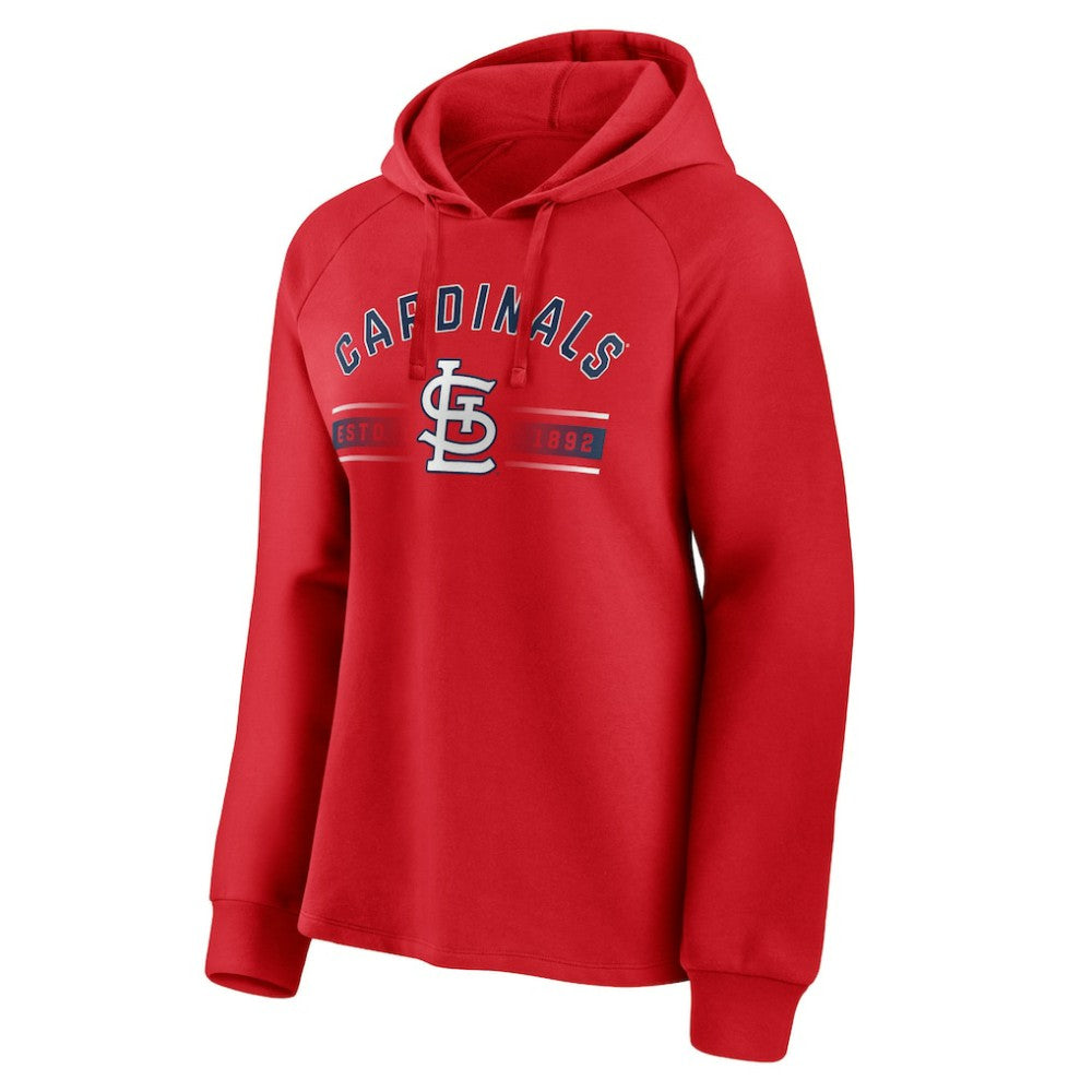 St. Louis Cardinals Women's Perfect Play Raglan Pullover Hoodie - Red