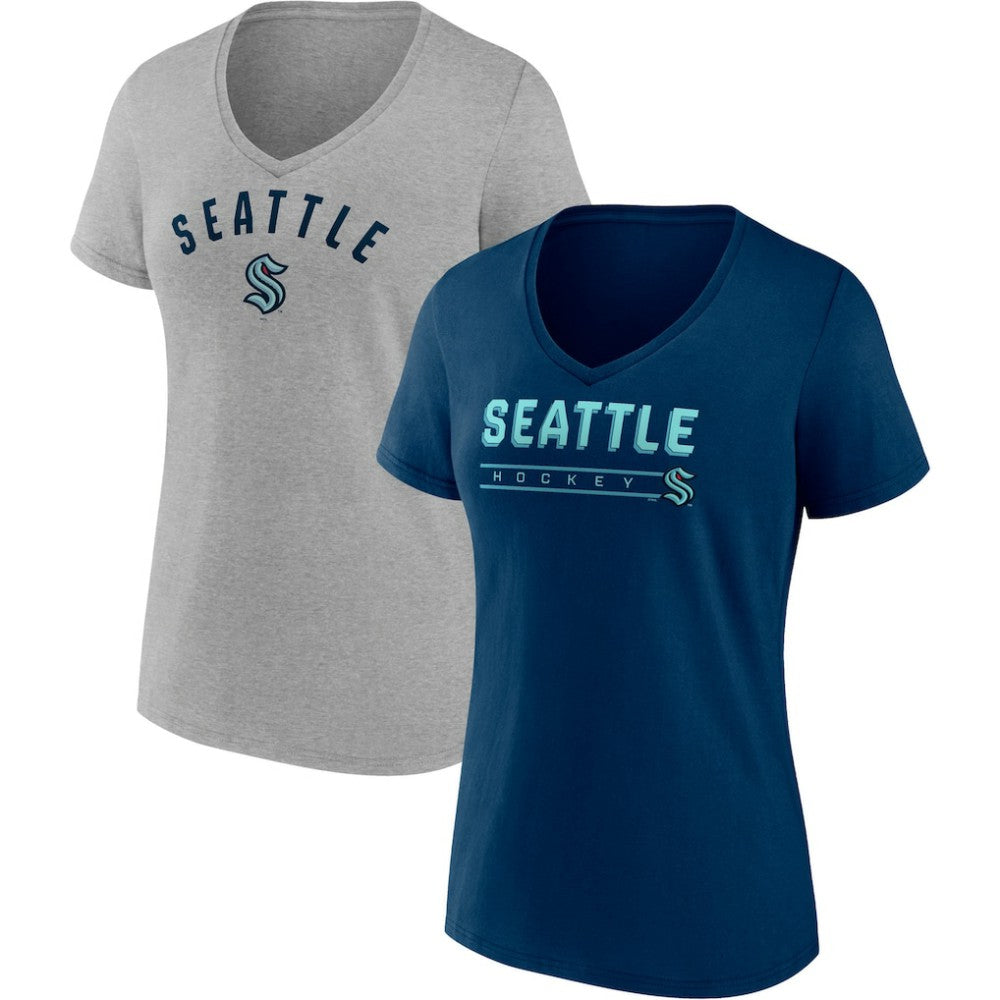 Seattle Kraken Fanatics Women's Parent 2-Pack V-Neck T-Shirt Set