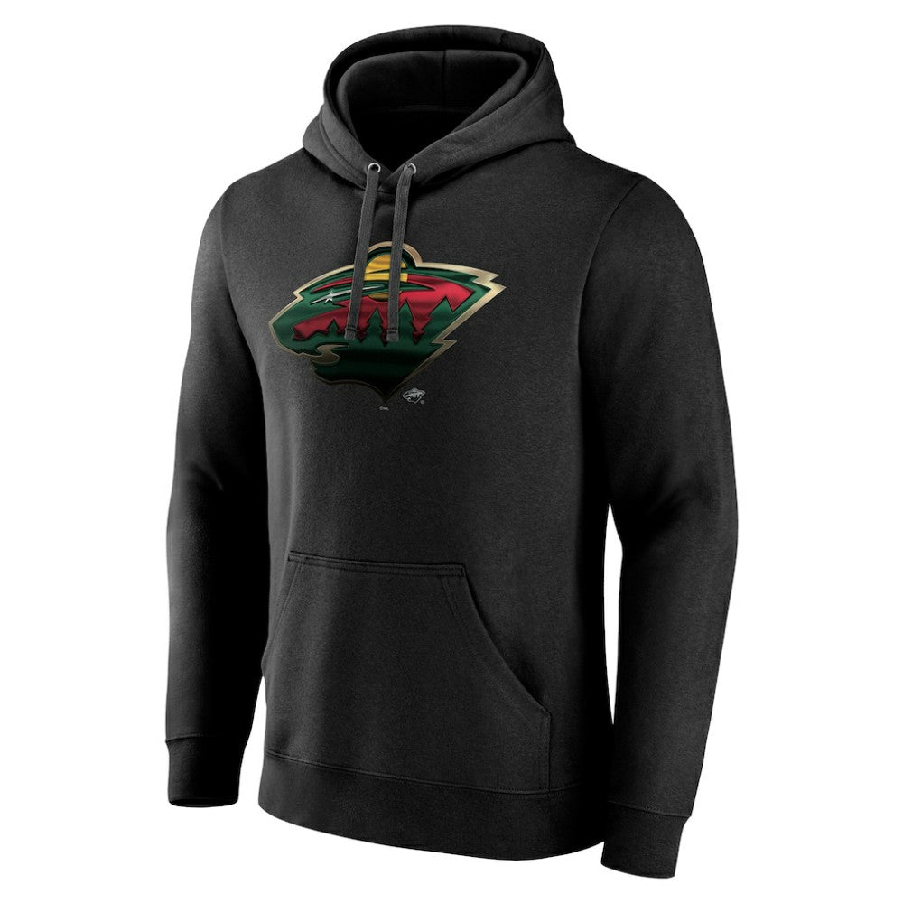 Minnesota Wild Personalized Midnight Mascot Logo Pullover Hoodie