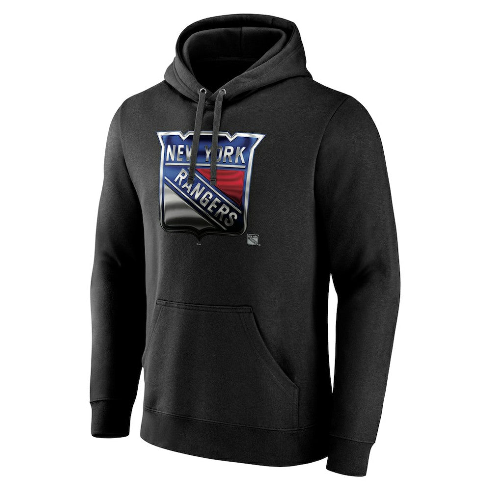 New York Rangers Personalized Midnight Mascot Logo Pullover Hoodie