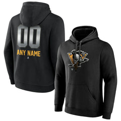 Pittsburgh Penguins Personalized Midnight Mascot Logo Pullover Hoodie