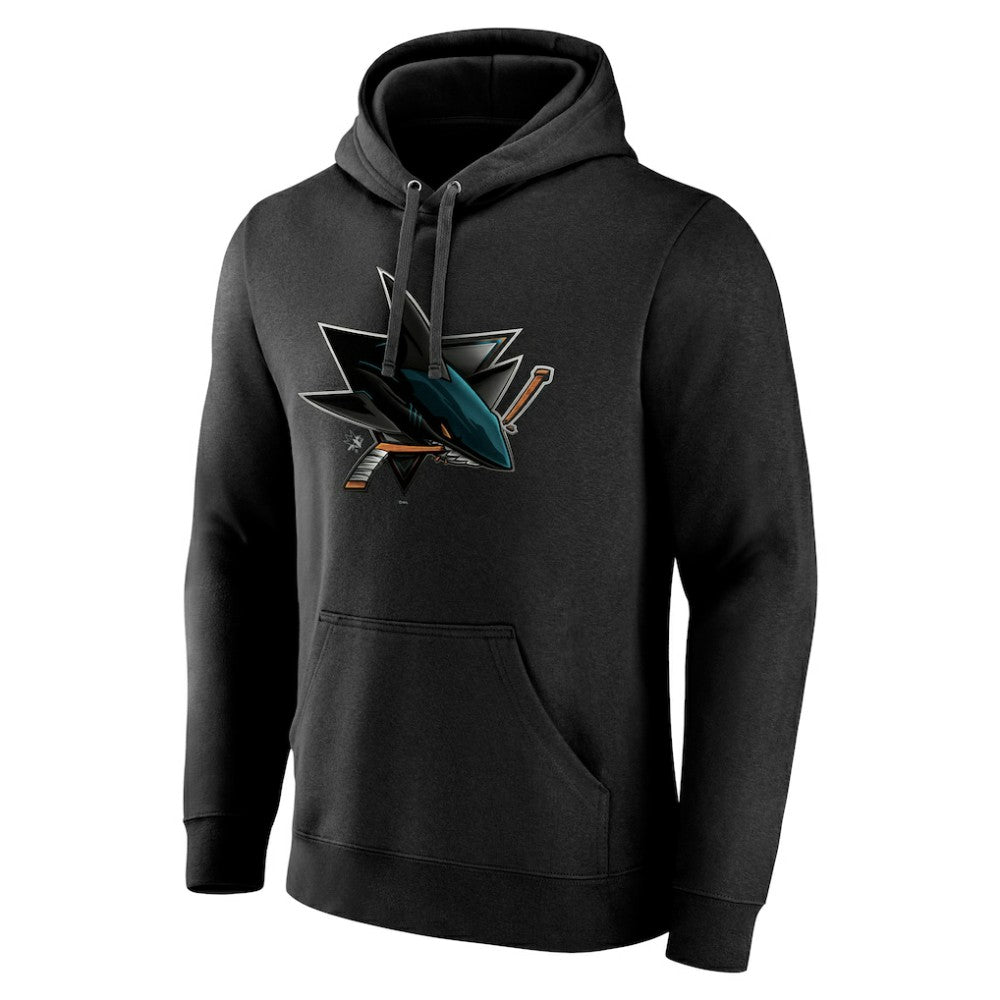 San Jose Sharks Personalized Midnight Mascot Logo Pullover Hoodie
