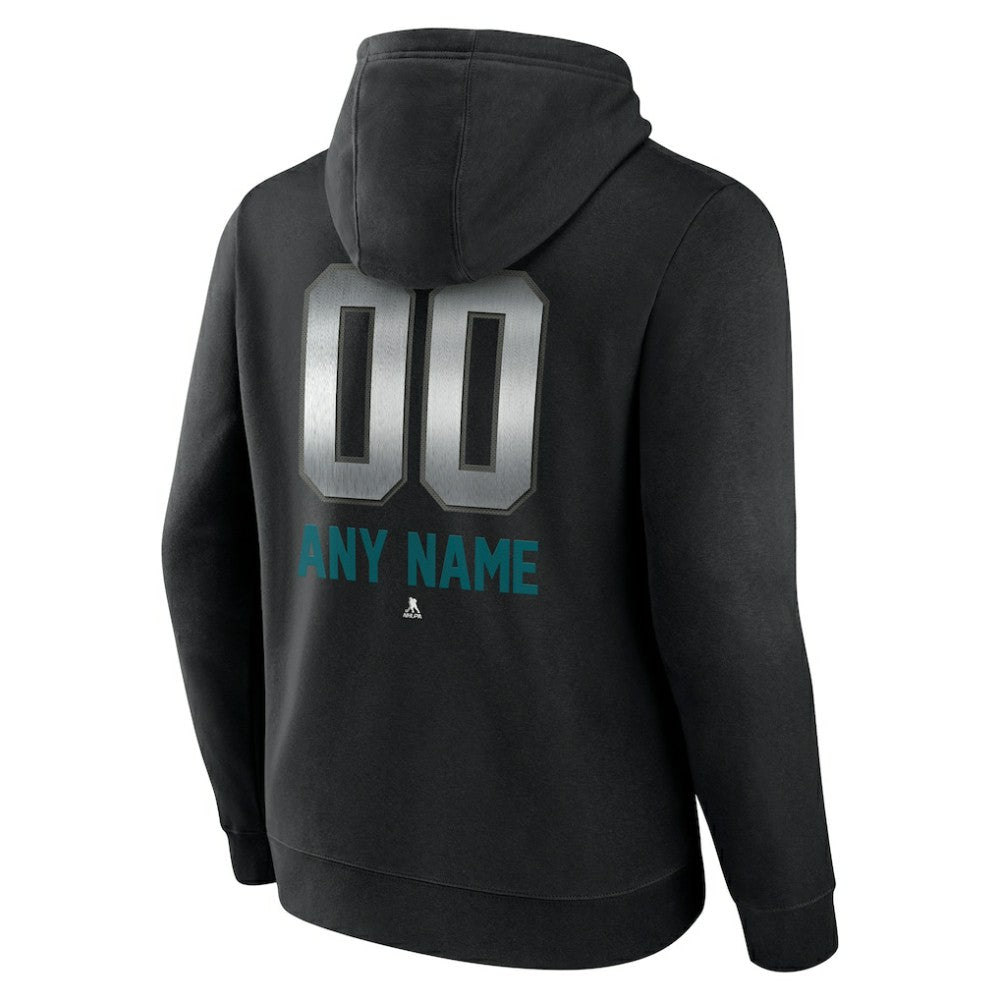 San Jose Sharks Personalized Midnight Mascot Logo Pullover Hoodie