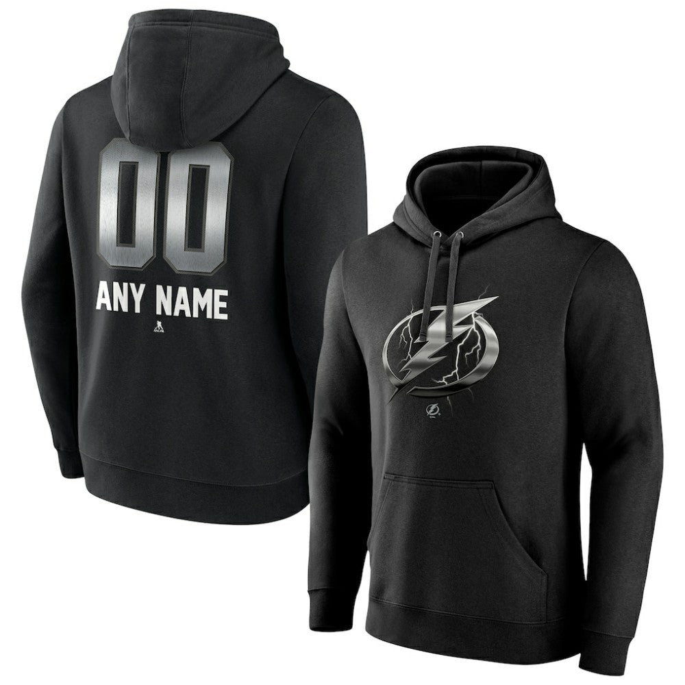 Tampa Bay Lightning Personalized Midnight Mascot Logo Pullover Hoodie