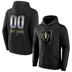 Vegas Golden Knights Personalized Midnight Mascot Logo Pullover Hoodie
