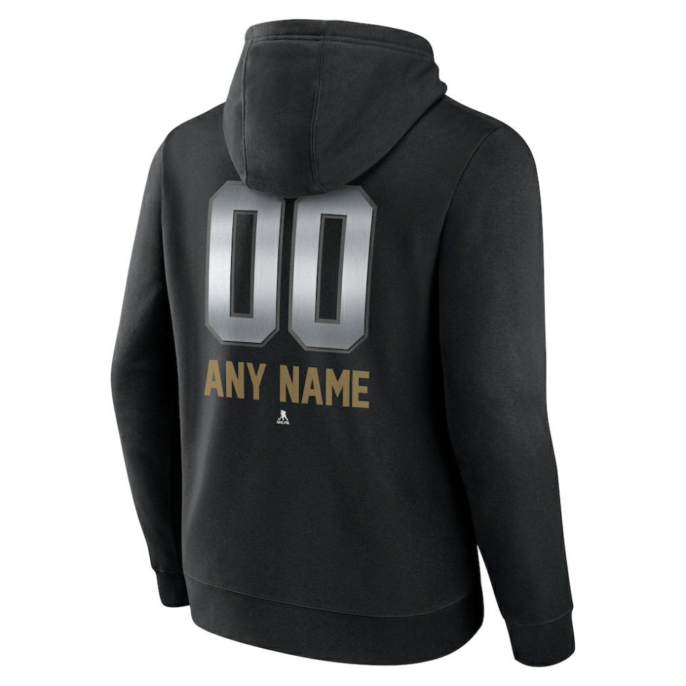Vegas Golden Knights Personalized Midnight Mascot Logo Pullover Hoodie