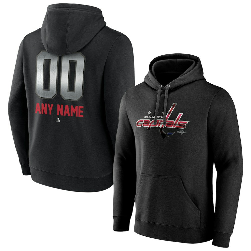 Washington Capitals Personalized Midnight Mascot Logo Pullover Hoodie