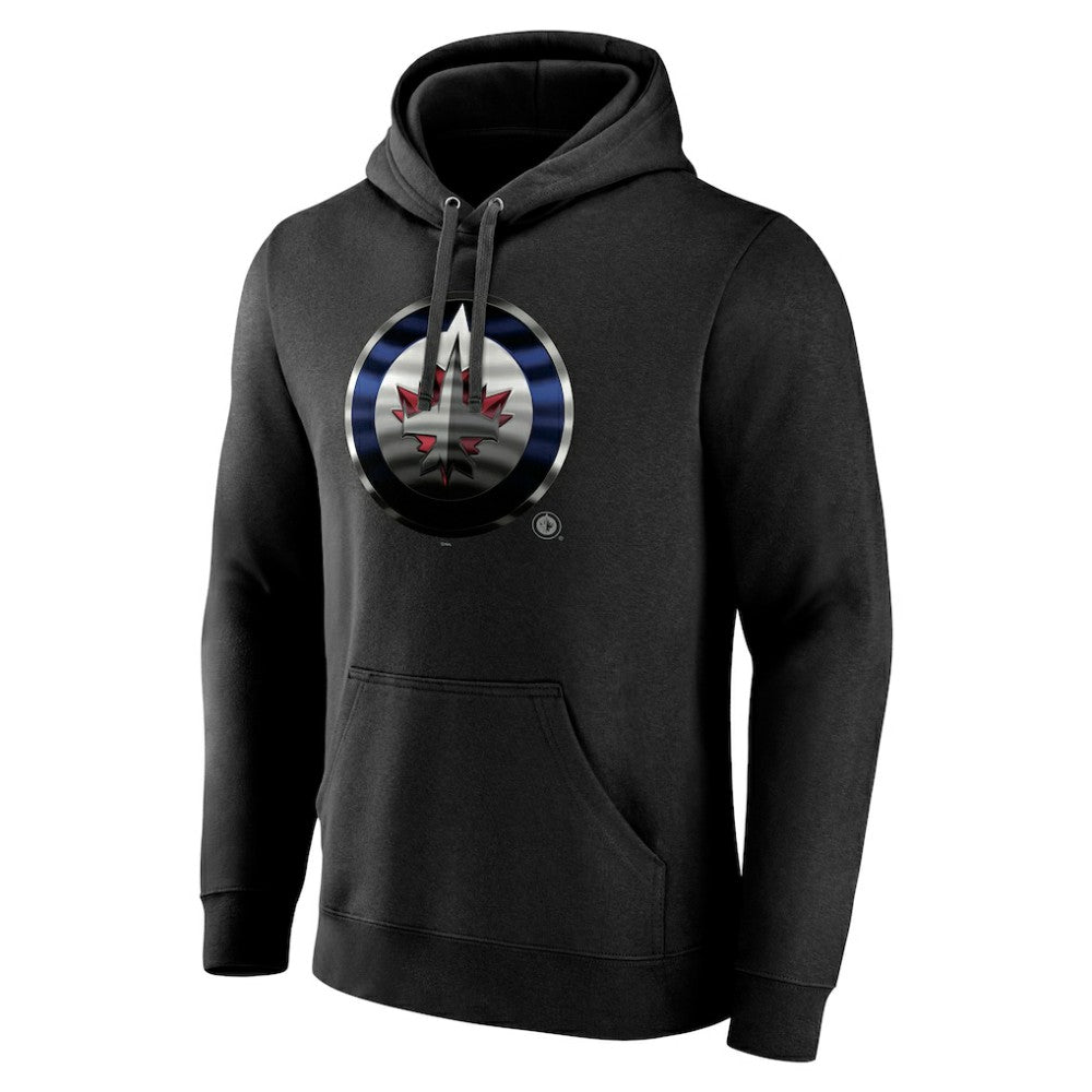 Winnipeg Jets Personalized Midnight Mascot Logo Pullover Hoodie