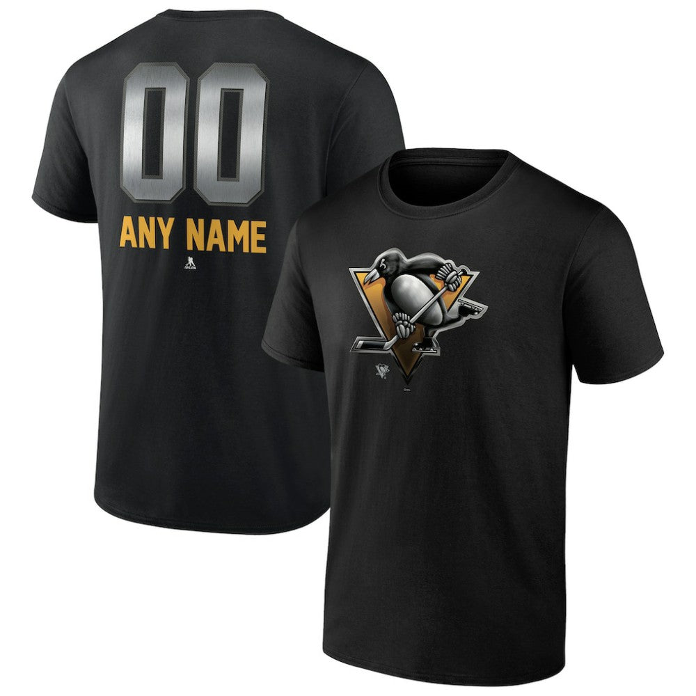 Pittsburgh Penguins Personalized Midnight Mascot Logo T-Shirt