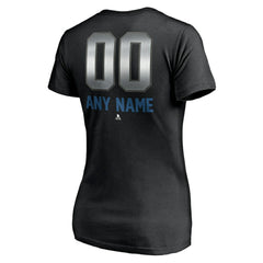 Colorado Avalanche Women's Personalized Midnight Mascot Logo V-Neck T-Shirt