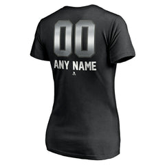 Winnipeg Jets Women's Personalized Midnight Mascot Logo V-Neck T-Shirt