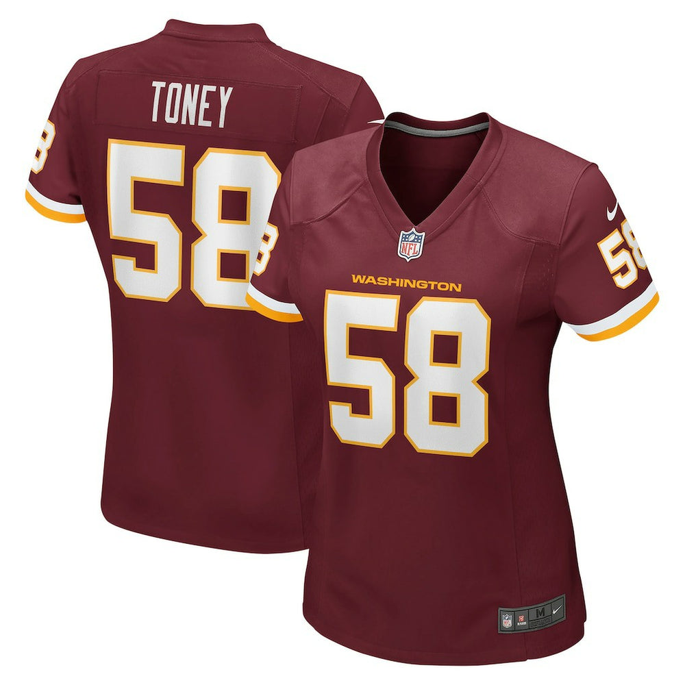 NFL Washington Commanders Shaka Toney Washington Football Team Women's Game Jersey