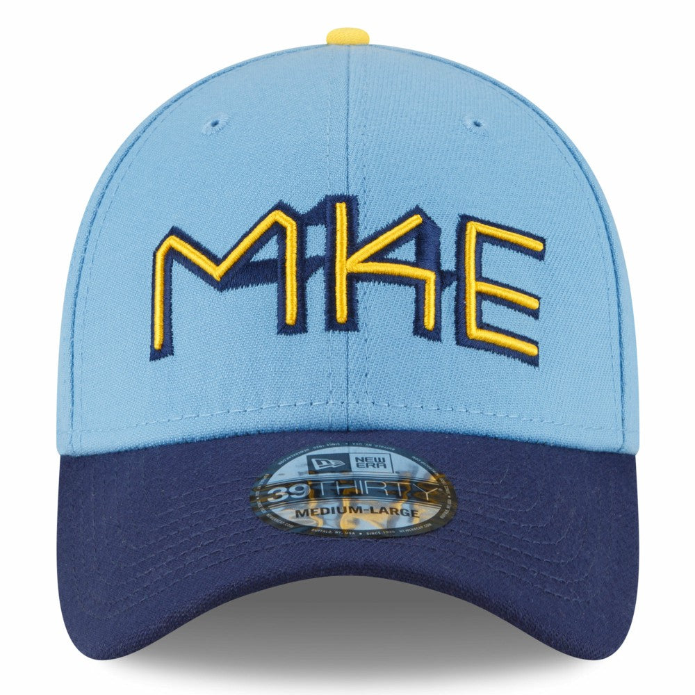 Milwaukee Brewers 2022 City Connect 39THIRTY Flex Hat - Powder Blue | New Era