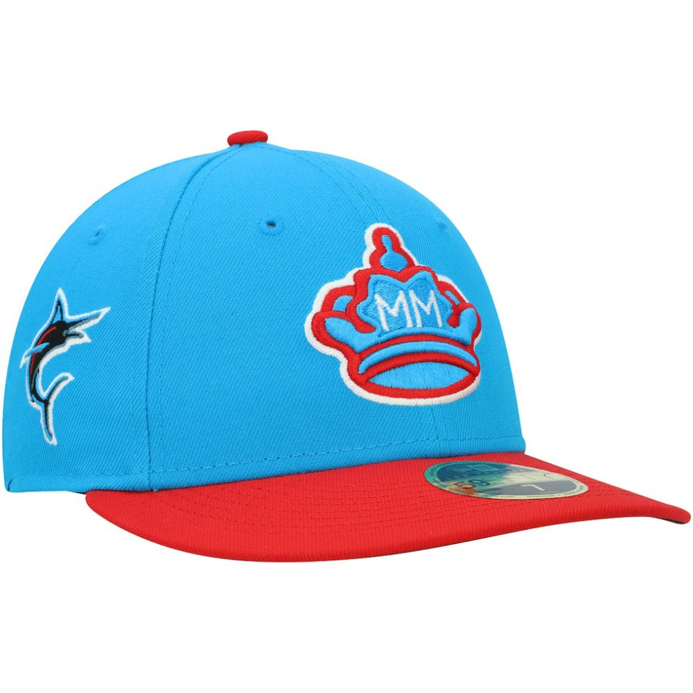 Miami Marlins City Connect 59FIFTY Fitted Hat - Blue/Red | New Era
