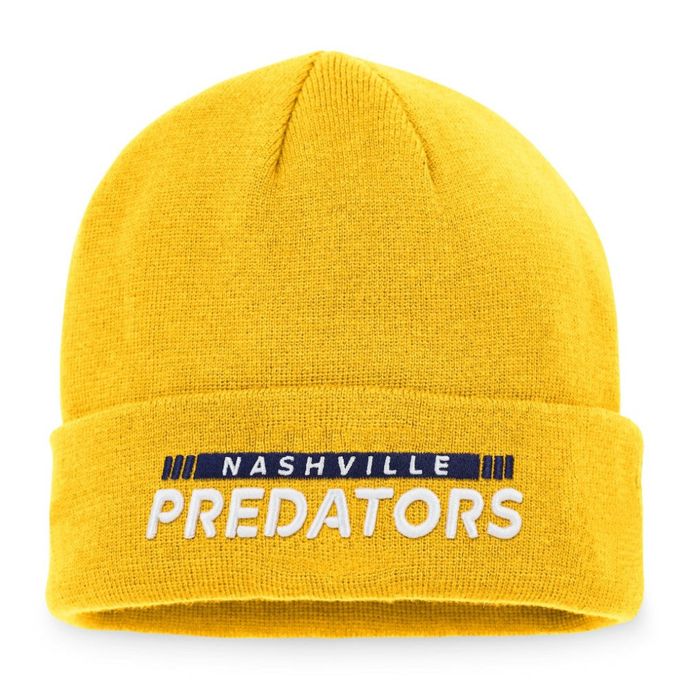 Nashville Predators Fanatics Authentic Pro Rink Cuffed Knit Hat