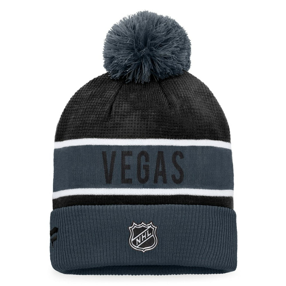Vegas Golden Knights Fanatics Authentic Pro Rink Cuffed Knit Hat with Pom