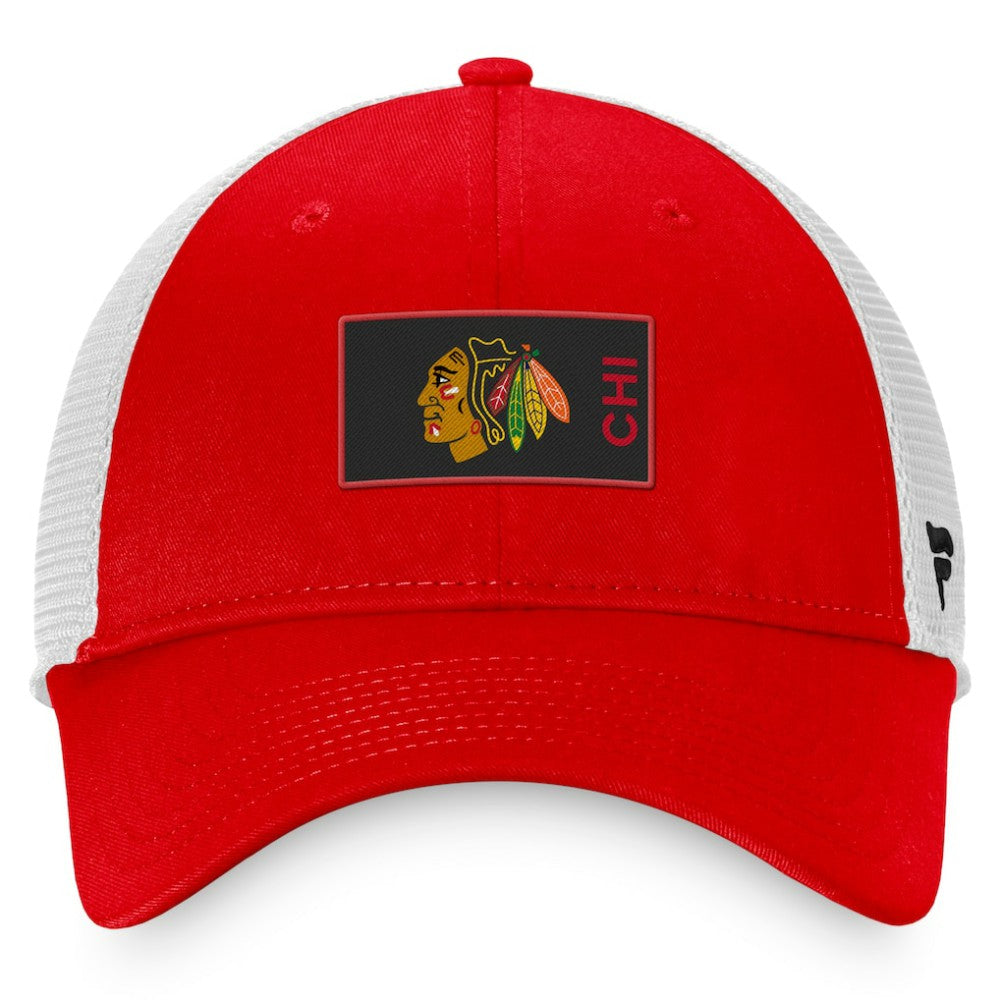 Chicago Blackhawks Fanatics Authentic Pro Rink Trucker Snapback Hat