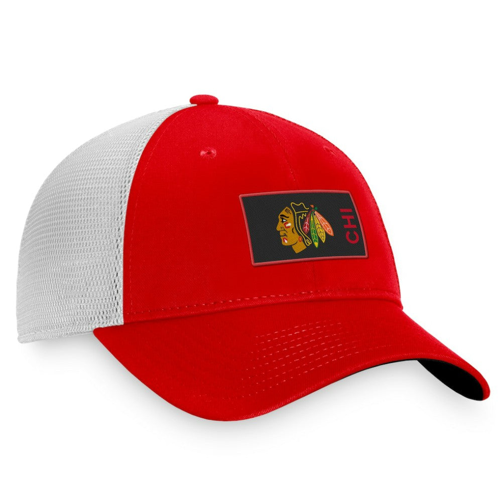 Chicago Blackhawks Fanatics Authentic Pro Rink Trucker Snapback Hat