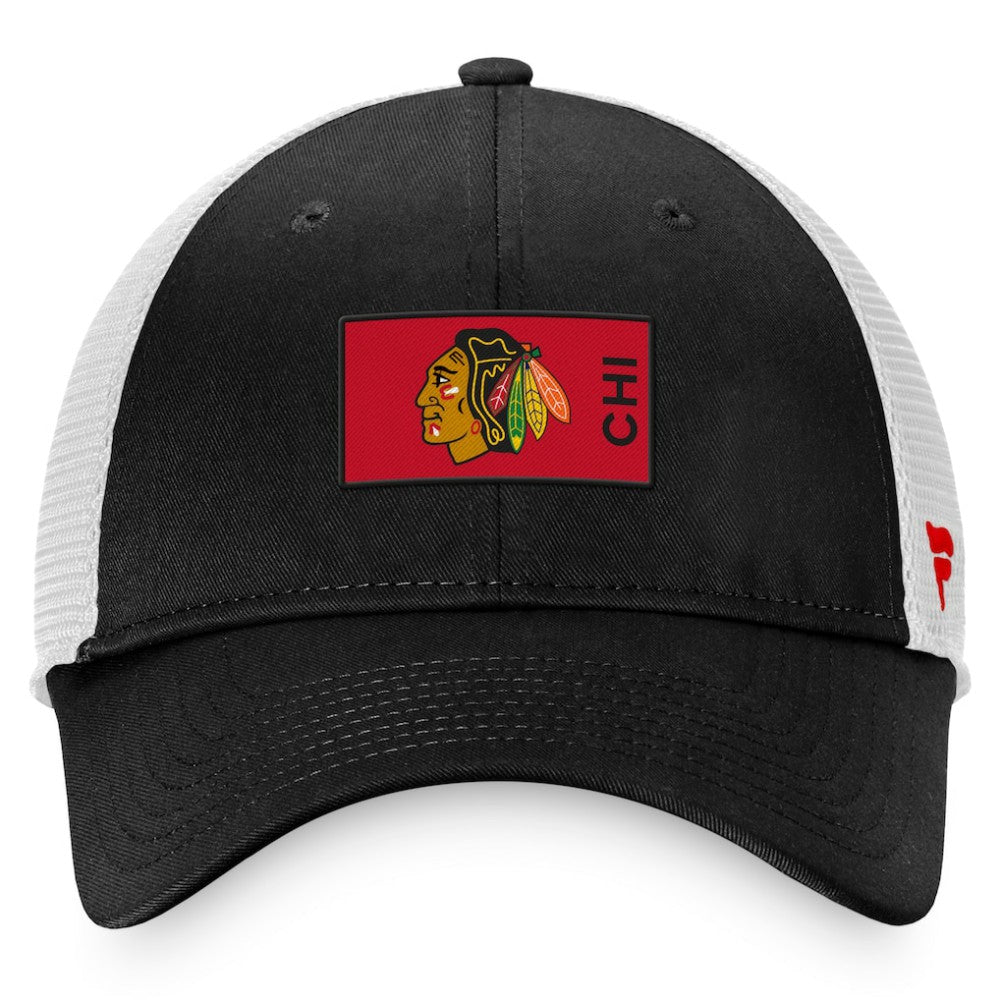 Chicago Blackhawks Fanatics Authentic Pro Rink Trucker Snapback Hat