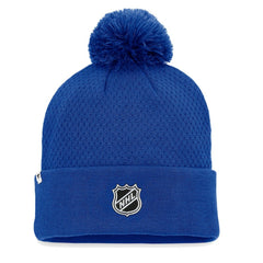 New York Islanders Fanatics Women's Authentic Pro Road Cuffed Knit Hat with Pom