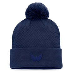 Washington Capitals Fanatics Women's Authentic Pro Road Cuffed Knit Hat with Pom