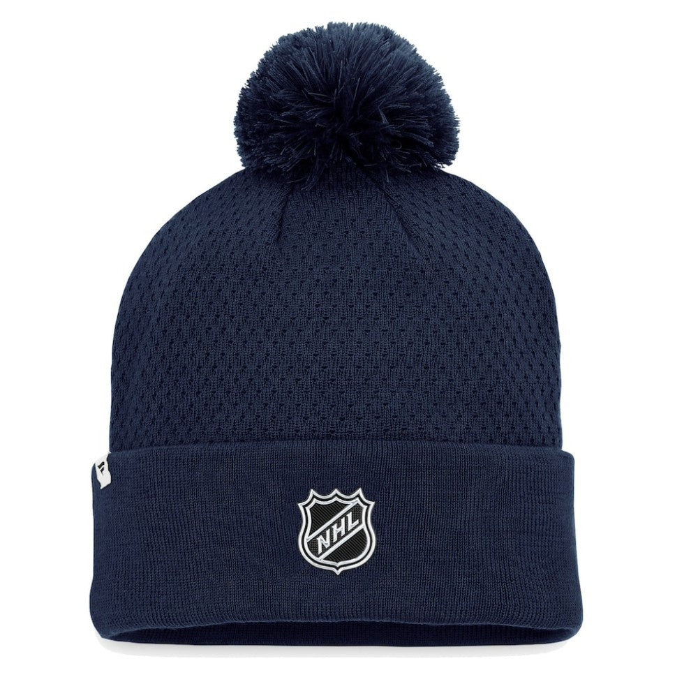 Nashville Predators Fanatics Women's Authentic Pro Road Cuffed Knit Hat with Pom