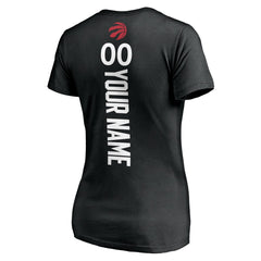 Toronto Raptors Women's Personalized Playmaker Team V-Neck T-Shirt - Black on sale