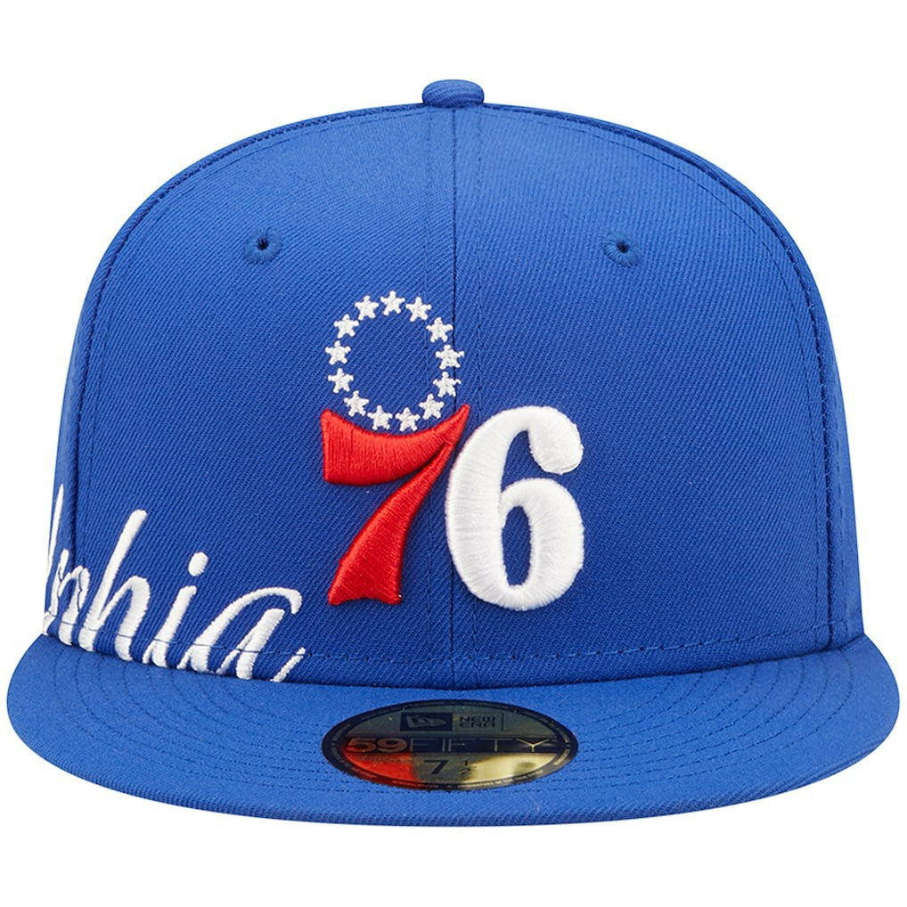 Philadelphia 76ers Side Split 59FIFTY Fitted Hat - Royal | New Era outlet