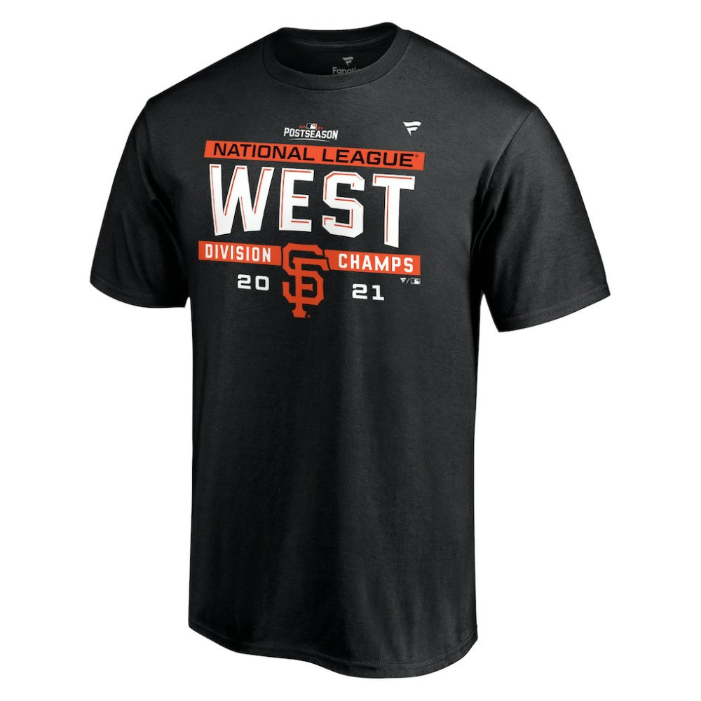 San Francisco Giants 2021 NL West Division Champions Locker Room T-Shirt - Black