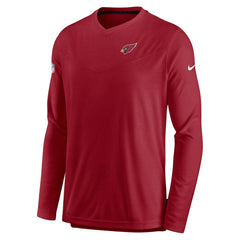 NFL Arizona Cardinals Sideline Coach Chevron Lock Up Long Sleeve V-Neck Performance T-Shirt