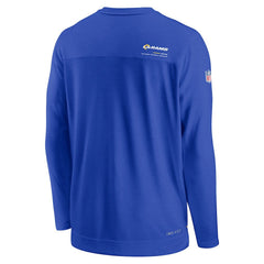NFL Los Angeles Rams Sideline Coach Chevron Lock Up Long Sleeve V-Neck Performance T-Shirt
