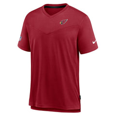 NFL Arizona Cardinals Sideline Coach Chevron Lock Up Logo V-Neck Performance T-Shirt